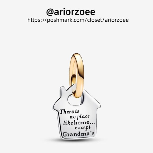 Pandora Two-tone Grandma's House Dangle Charm|Two-tone - Picture 1 of 2